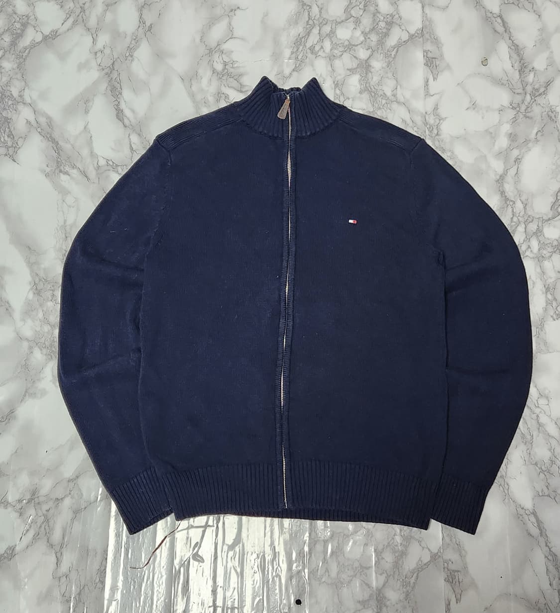 타미힐피거 딥네이비 니트 집업 자켓 상품이미지1