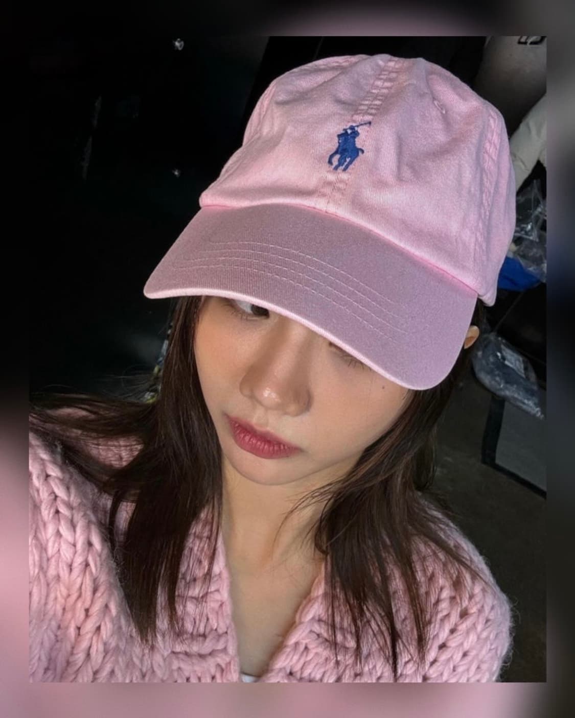 폴로 랄프로렌 핑크 포니 볼캡 모자 코튼 면 로고 시그니처 하늘색 클래식 상품이미지2