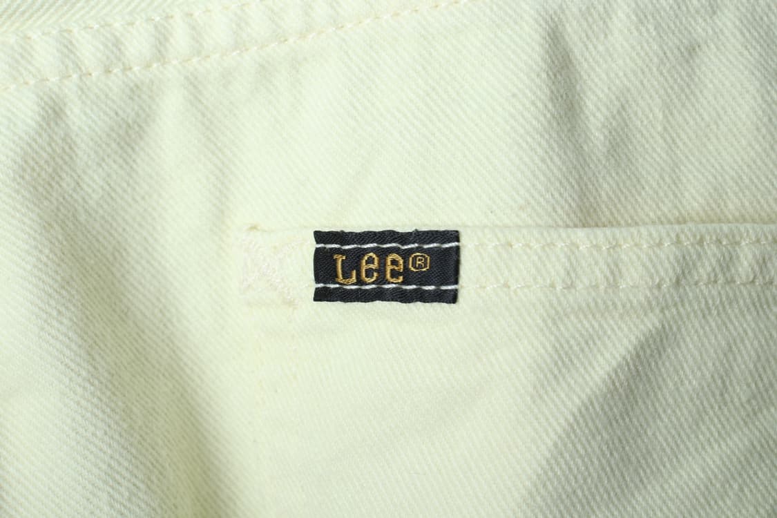 W(M-L) 리 면바지 팬츠 가죽탭 슬림핏 노랑 아메카지-P10194 상품이미지6