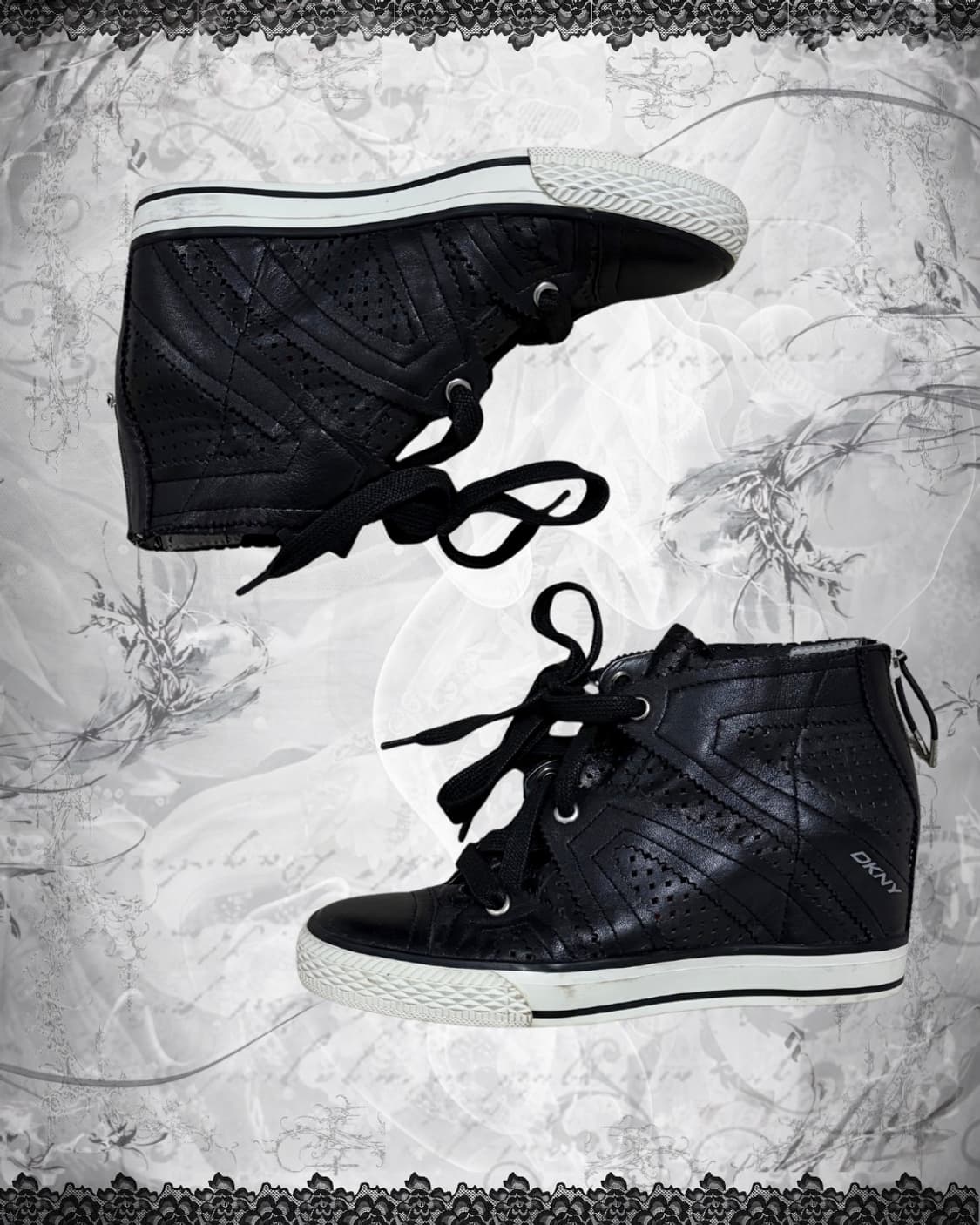 00s Ash스타일 웨지힐 레더 스니커즈 락시크 오피움 갸루펑크 상품이미지2