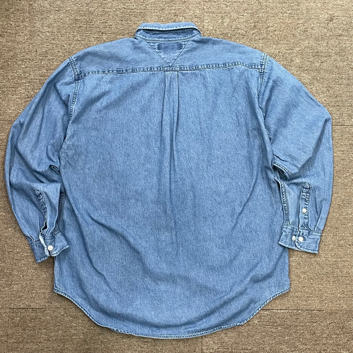 (XL) 90s Tommy 올드 타미 데님 셔츠 상품이미지5