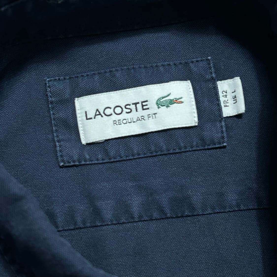 L 라코스테 레귤러핏 네이비 셔츠  상품이미지4