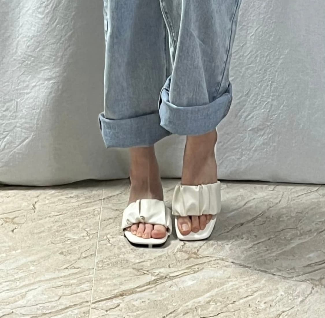 슈펜 셔링 샌들 아이보리 230 굽4cm 품절상품 상품이미지5