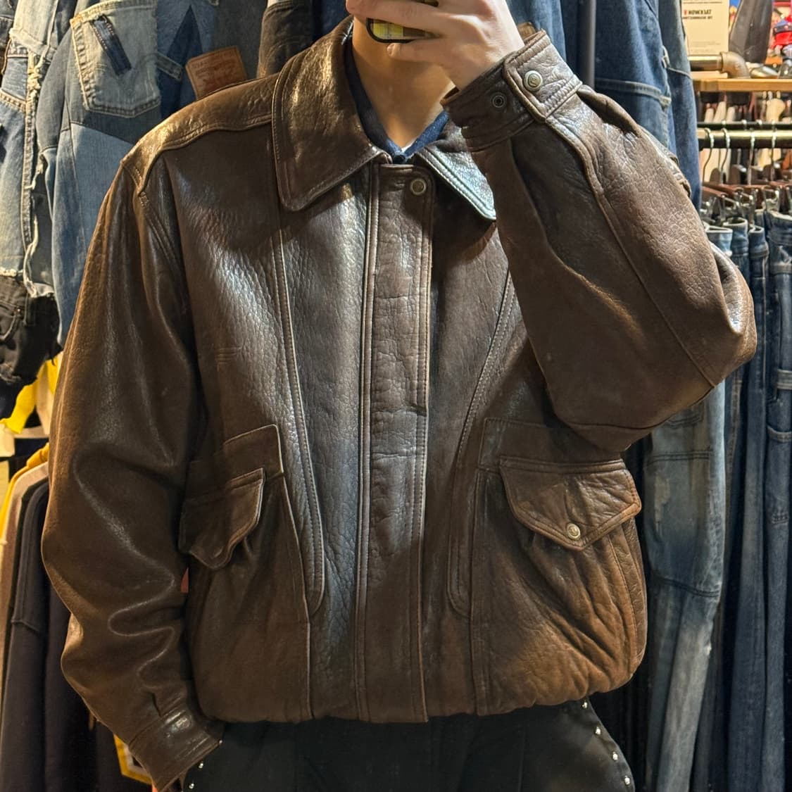 [NO.9] LEE 리 A-2 레더 자켓  상품이미지1