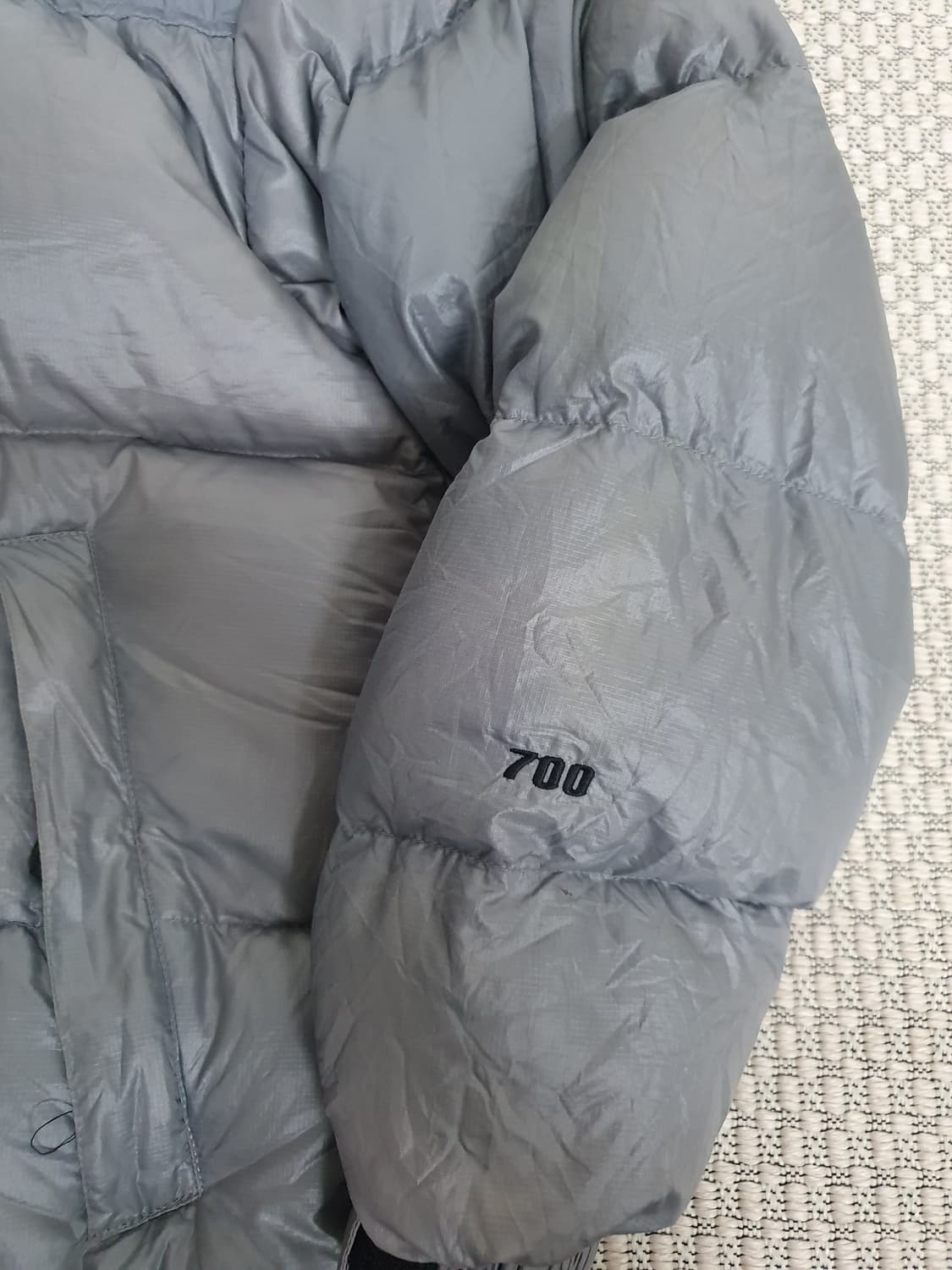 90s 그레이/블루 구스 다운 패딩 재킷 상품이미지10