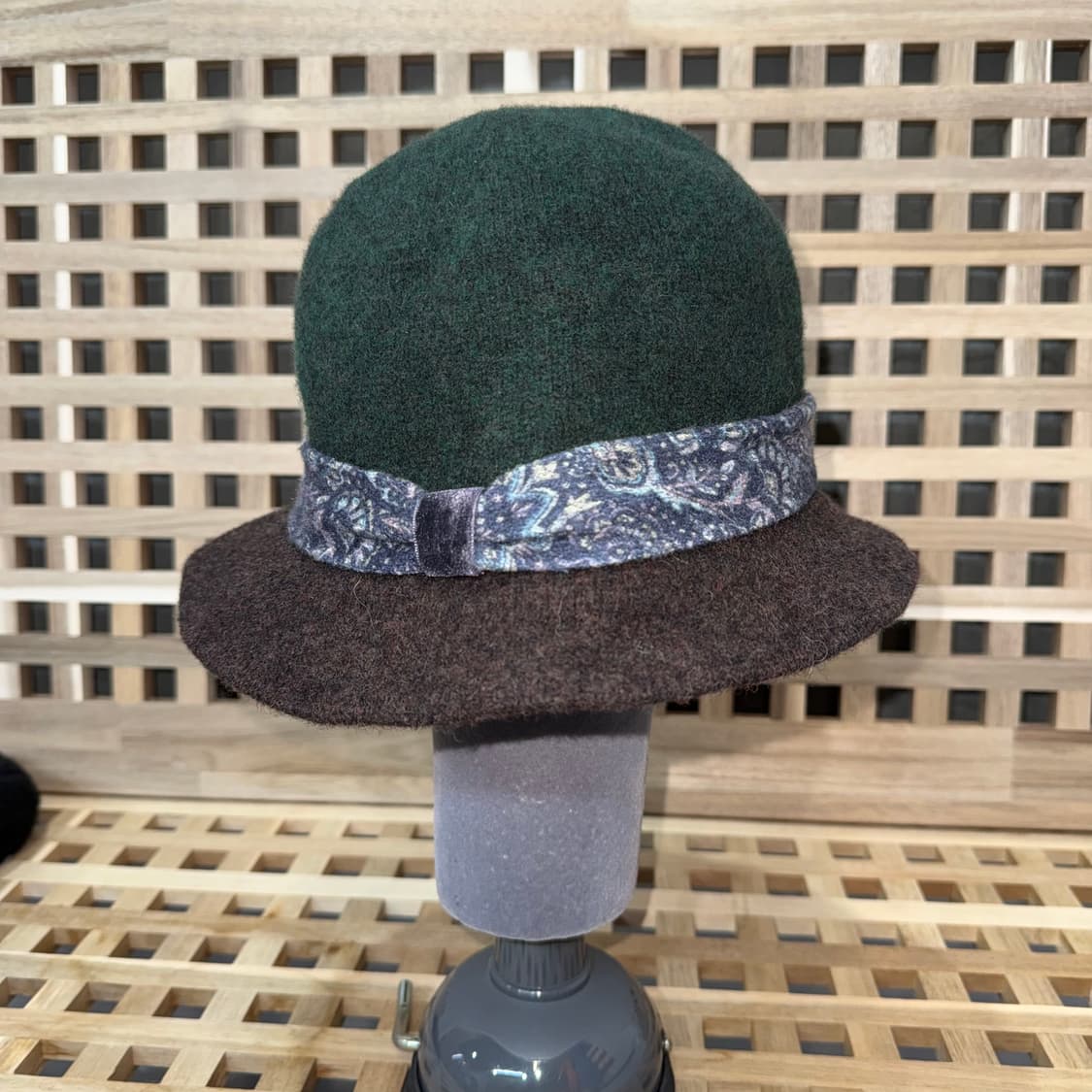 빈티지 울 패턴 벨 버킷햇 상품이미지3