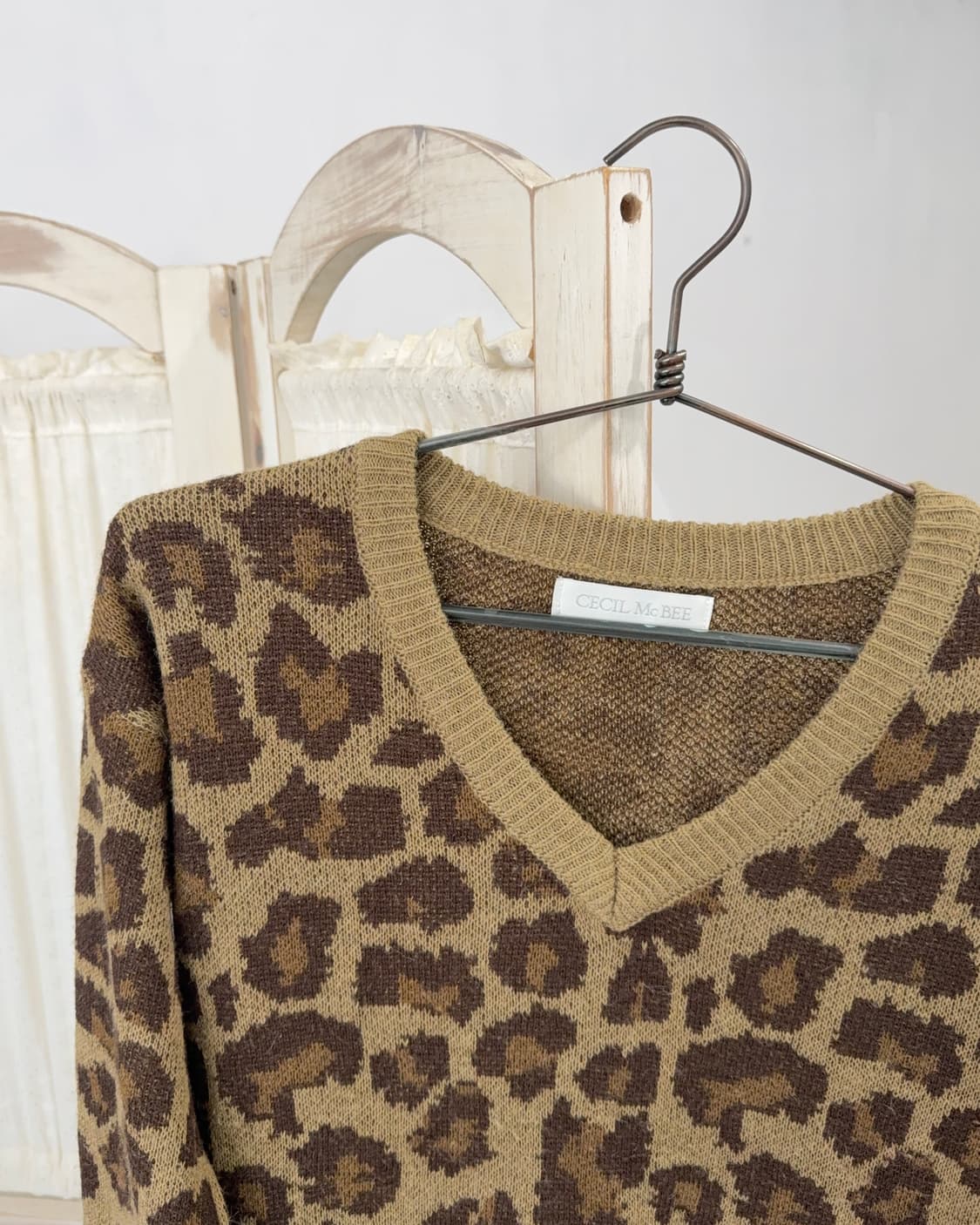 Cecil McBee Leopard Pattern Knit Top 상품이미지6