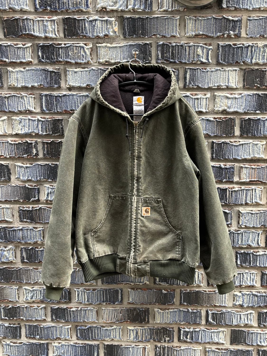 칼하트 j130 덕액티브자켓 모스그린 상품이미지1