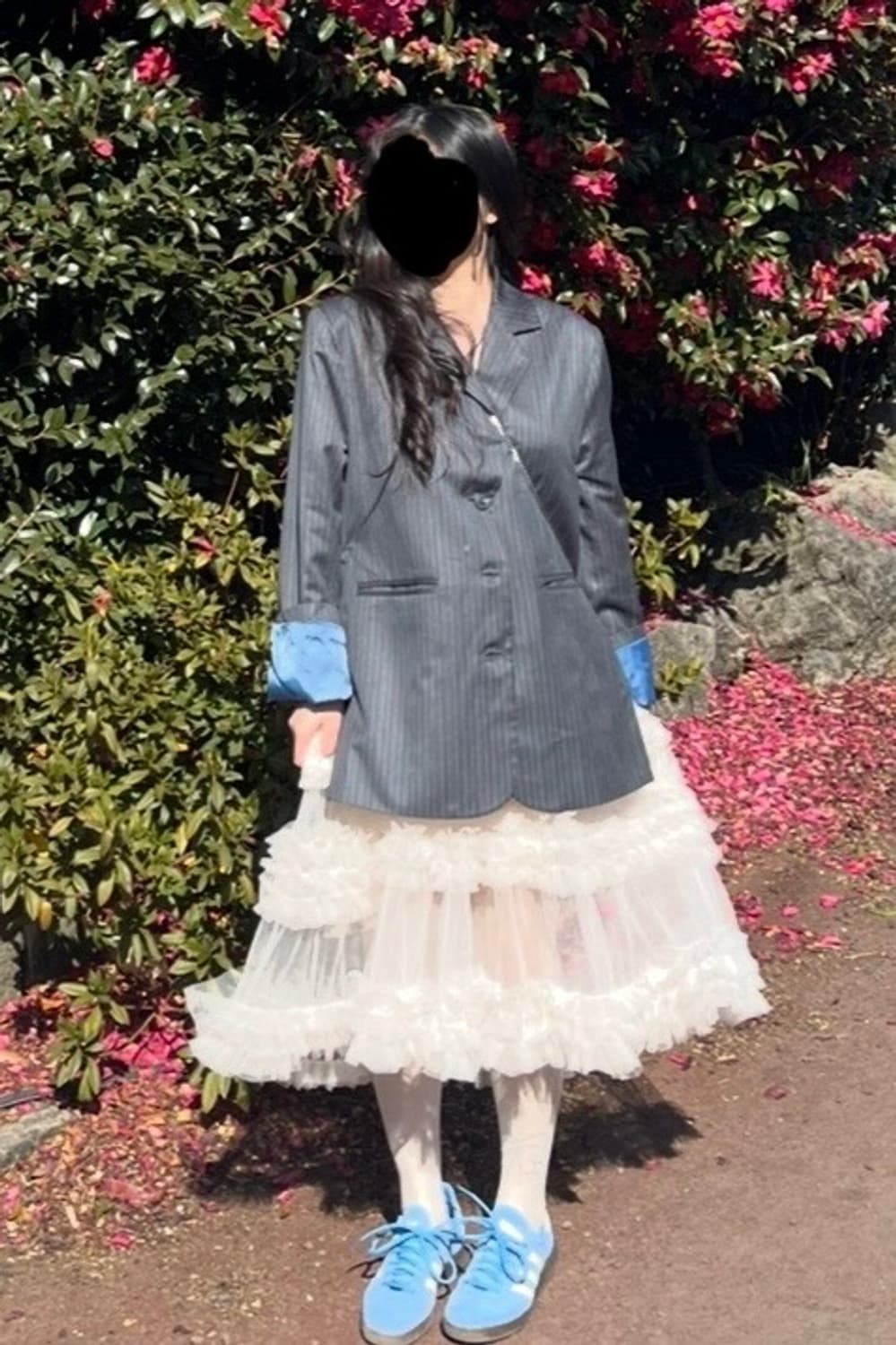 라뇨 체리퀴리 오버핏 스트라이프 블레이저 자켓 상품이미지2