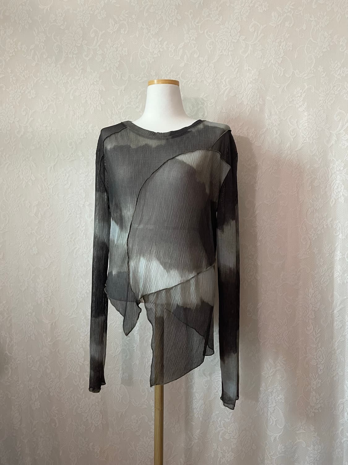 타이다이 시스루 언발 티 상품이미지1