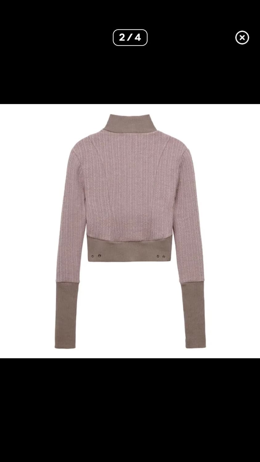 허그유어스킨 hugyourskin 프릴니트집업 후드집업 코이세이오 상품이미지2