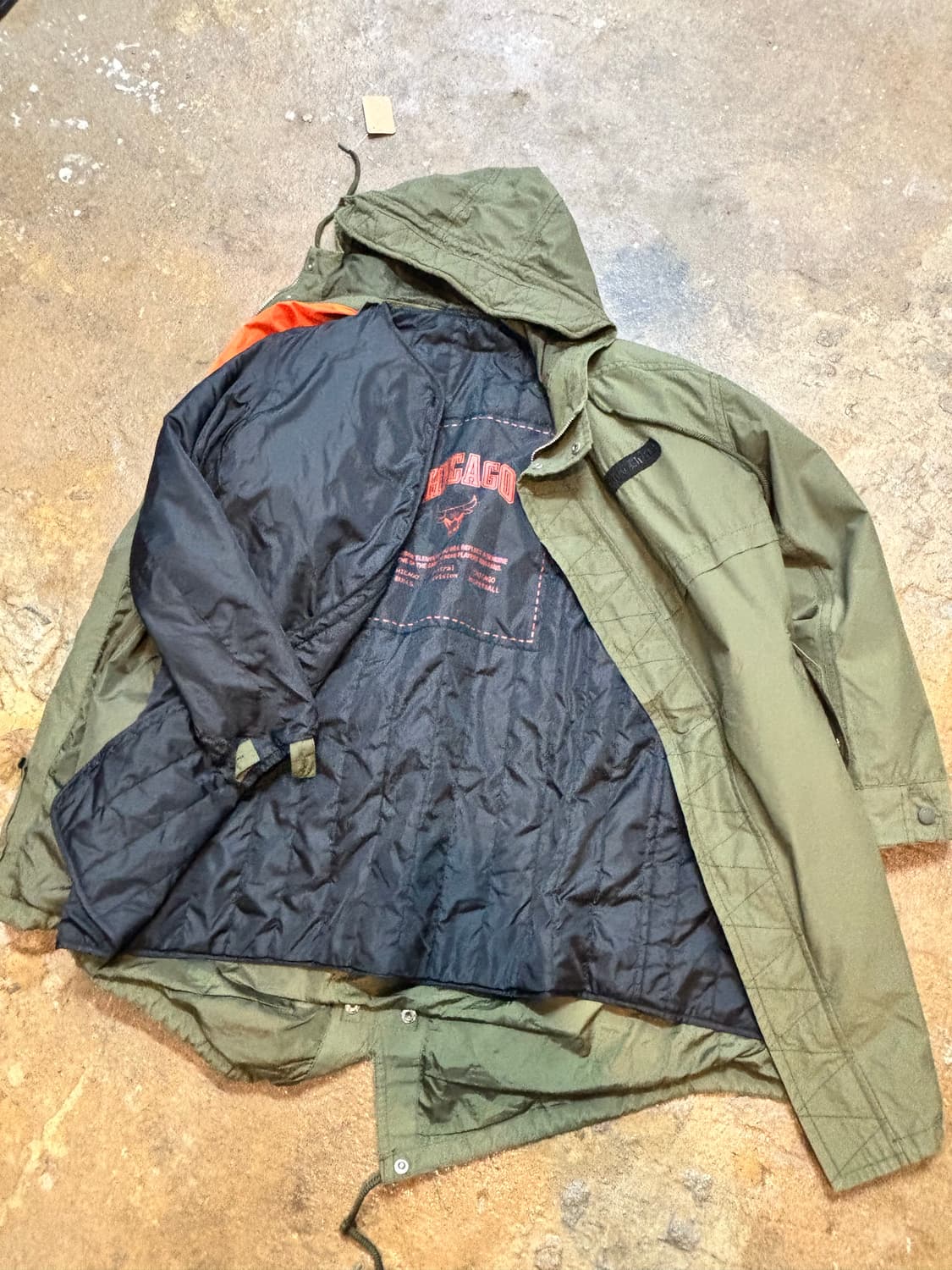 NBA 시카고불스 카키 야상(내피 분리 가능)  상품이미지6