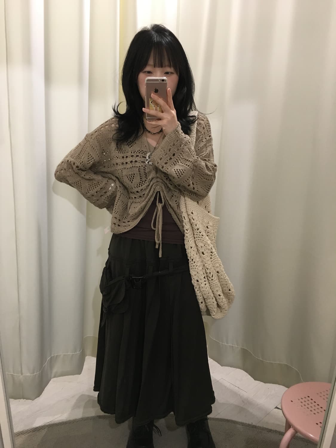 Crochet drawstring knit 상품이미지4