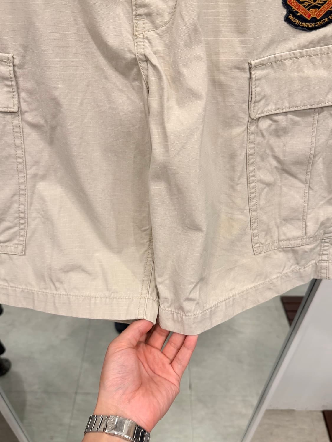 90-00s Polo Jeans 폴로 진스 밀리터리 카고 립스탑 쇼츠 상품이미지4