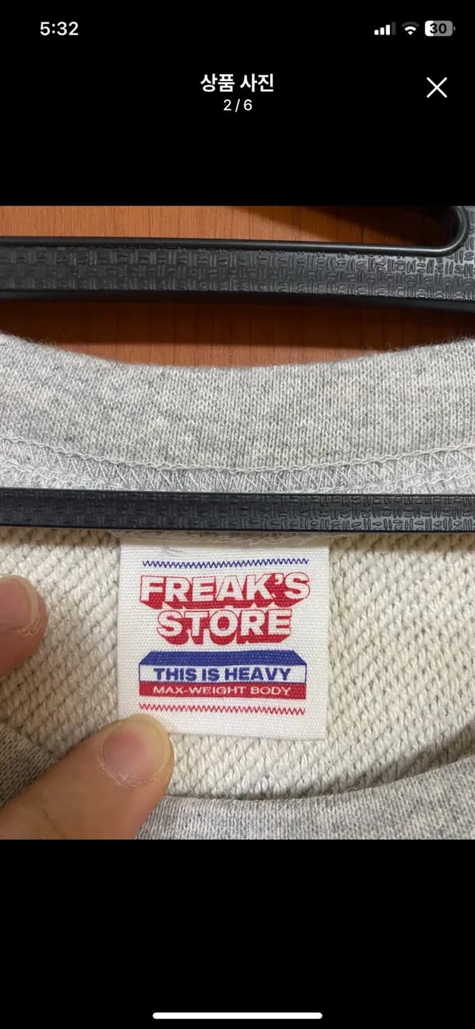 [FREAK'S] 여성용 프릭스스토어 헤비웨이트 스웻셔츠 FREE사이즈 상품이미지2