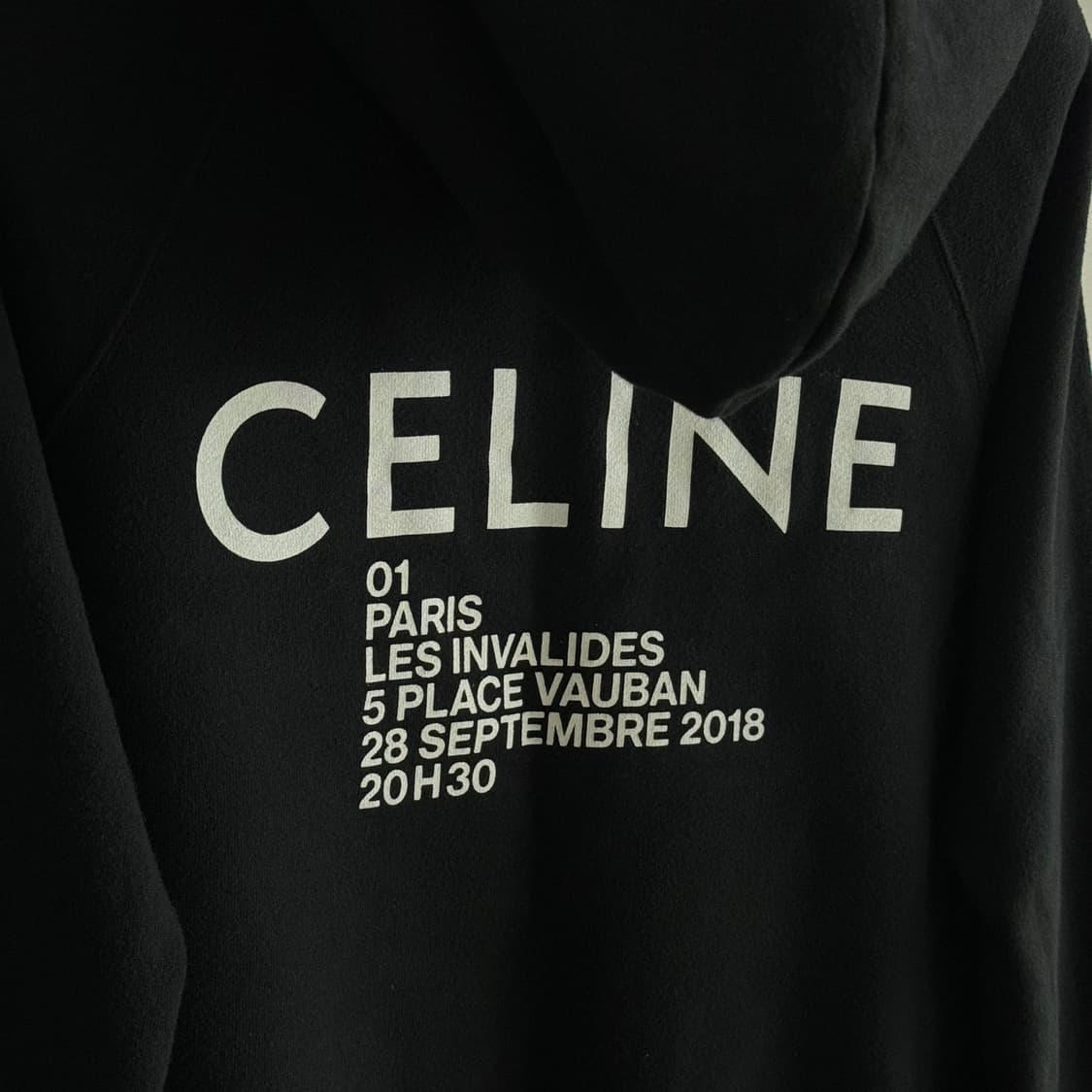 [새상품급/S] 셀린느 레터링 백로고 후드 블랙 여성 상품이미지5