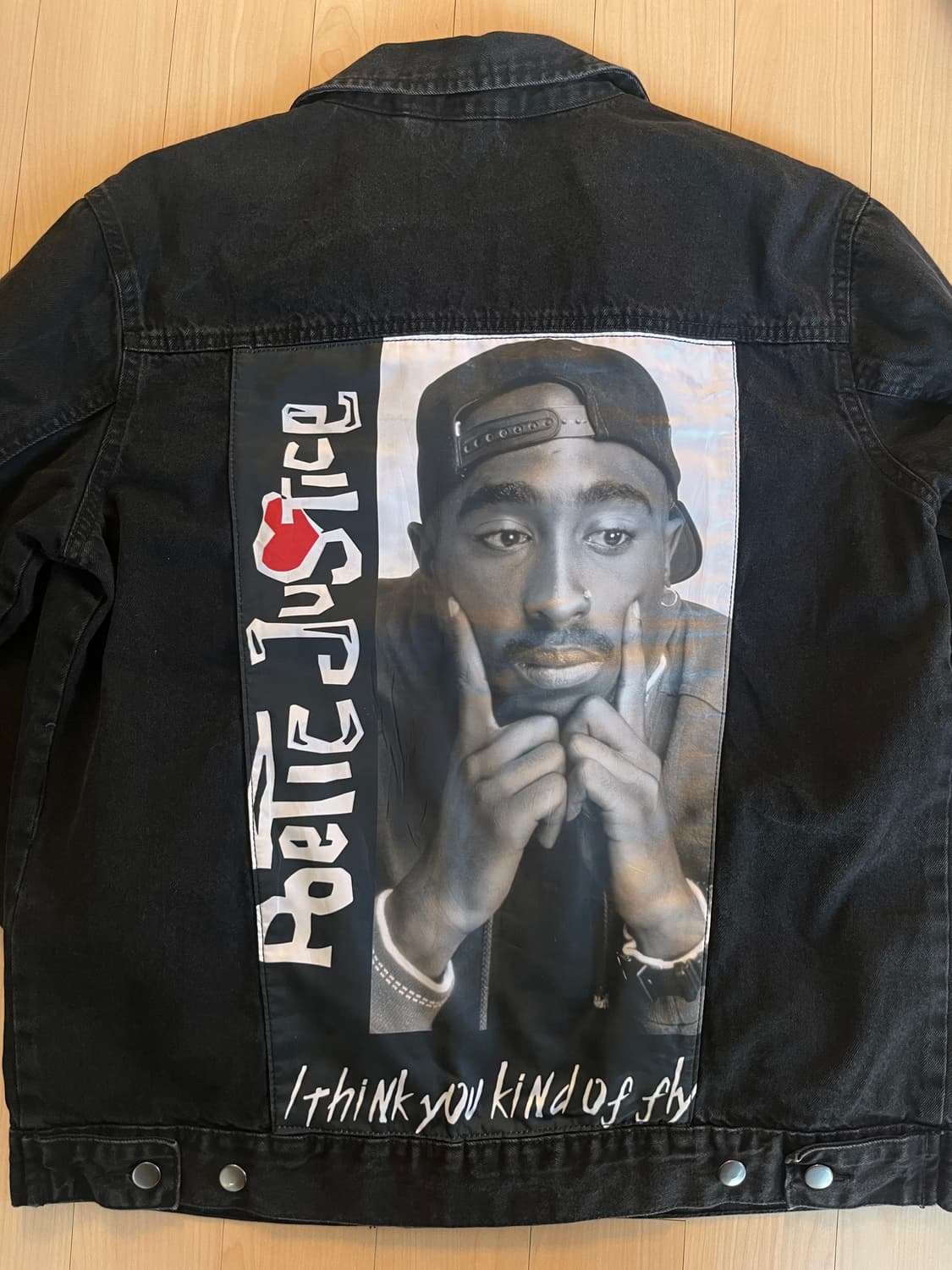 빈티지 Vintage 투팍 2pac 블랙 데님 자켓 상품이미지1