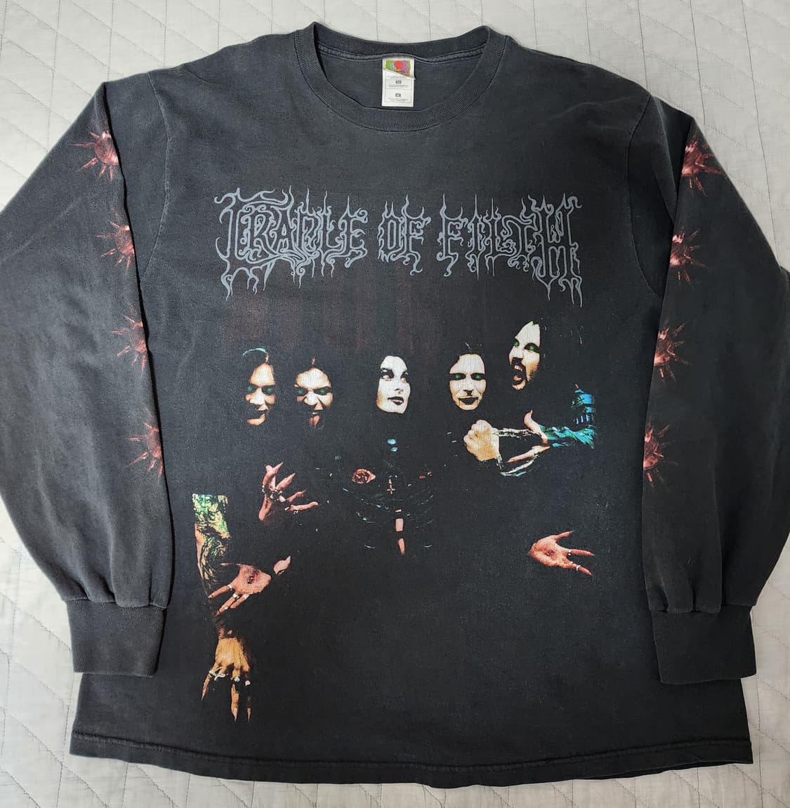 [XL] 90s 크레이들오브필스 빈티지 밴드티 롱슬리브 상품이미지1