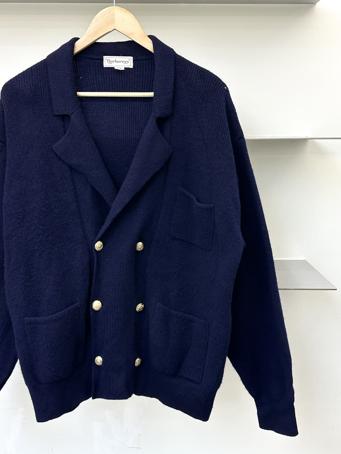 버버리 90s 더블 브레스티드 울 가디건 상품이미지2