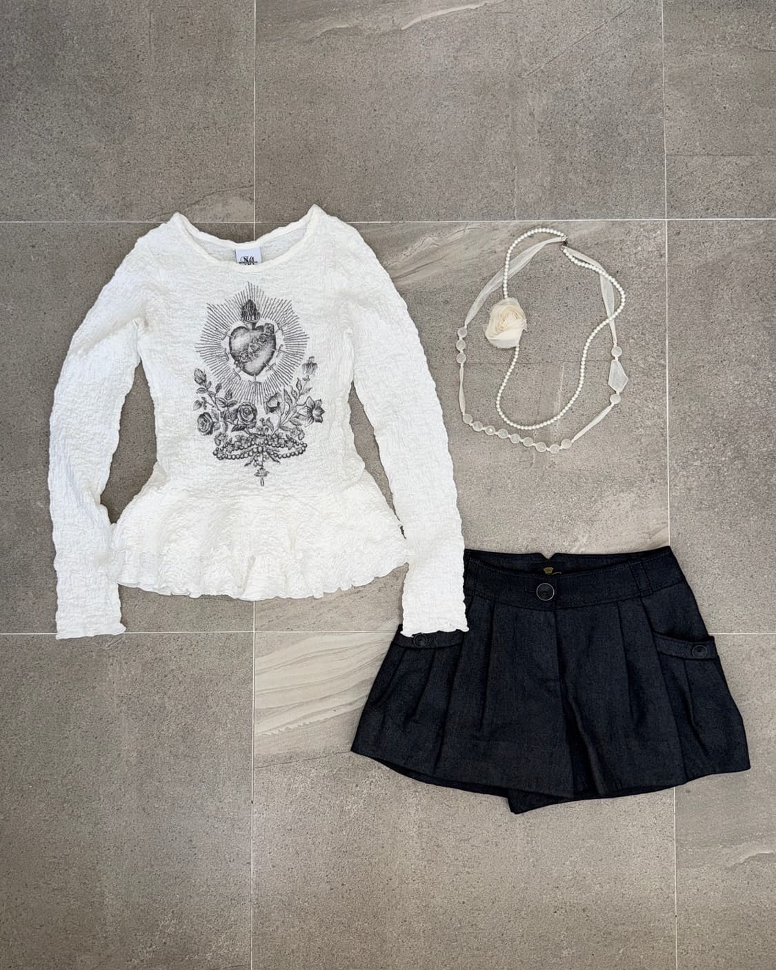 MIDNIGHT MOVE cc heart t white (새제품) 상품이미지1