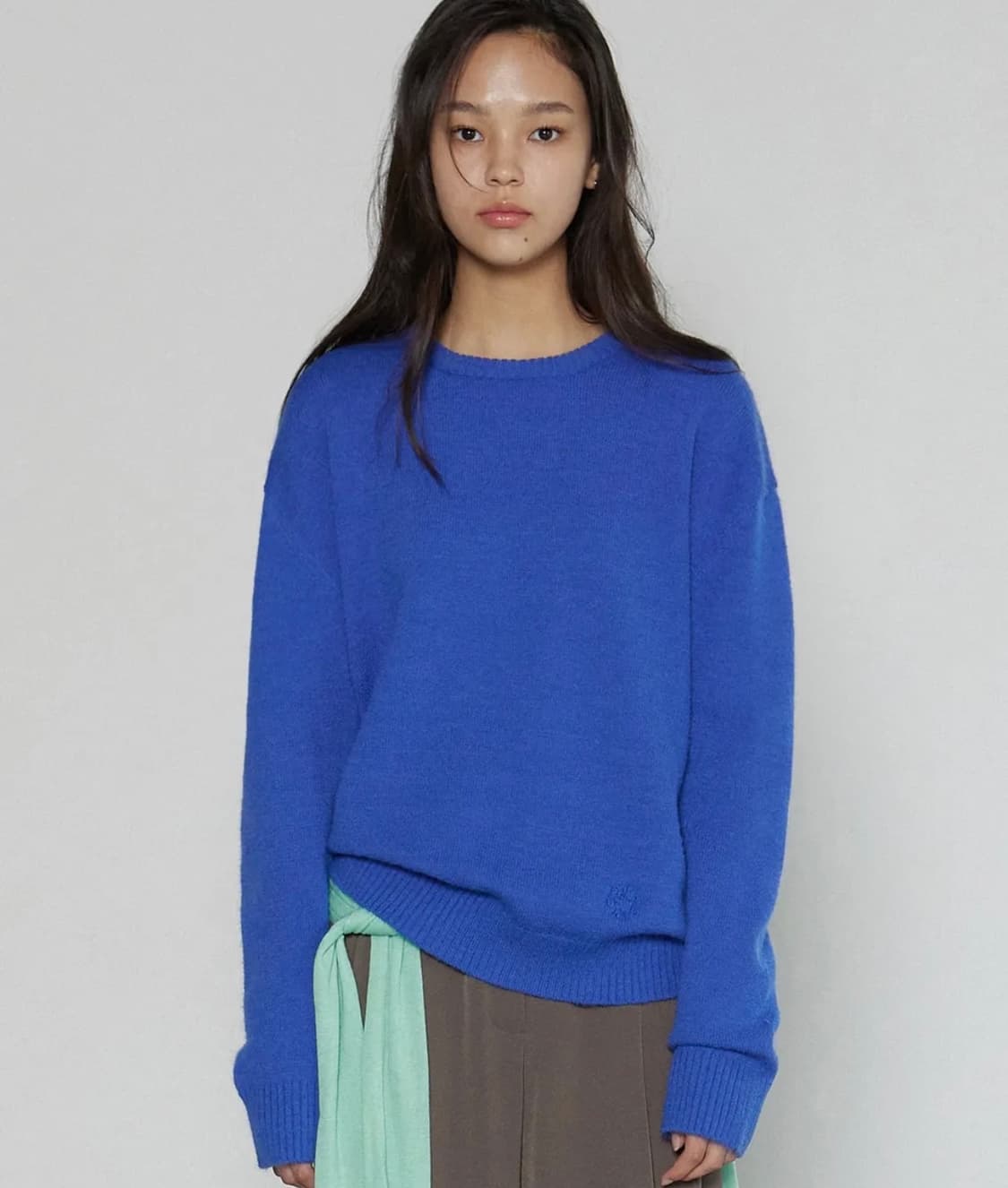 미치코런던 베이직 울 니트 풀오버 코발트 블루 상품이미지1