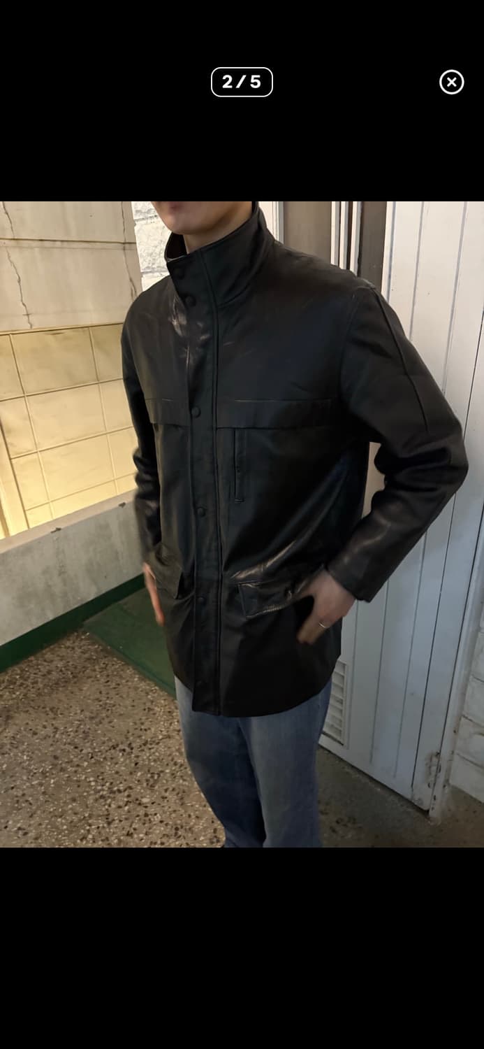 vtg lambskin snap carcoat 상품이미지4