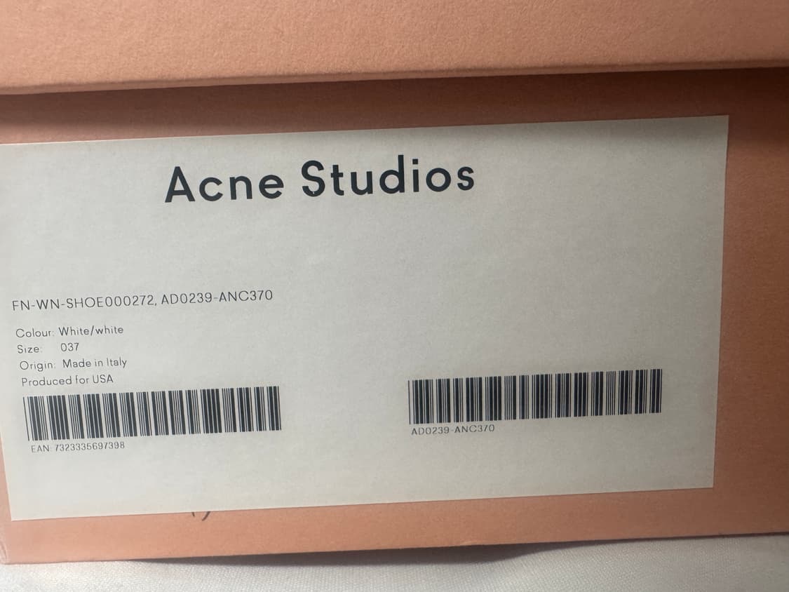 (정가 65만) 아크네스튜디오 오픈토 뮬 37 박스O 상품이미지5