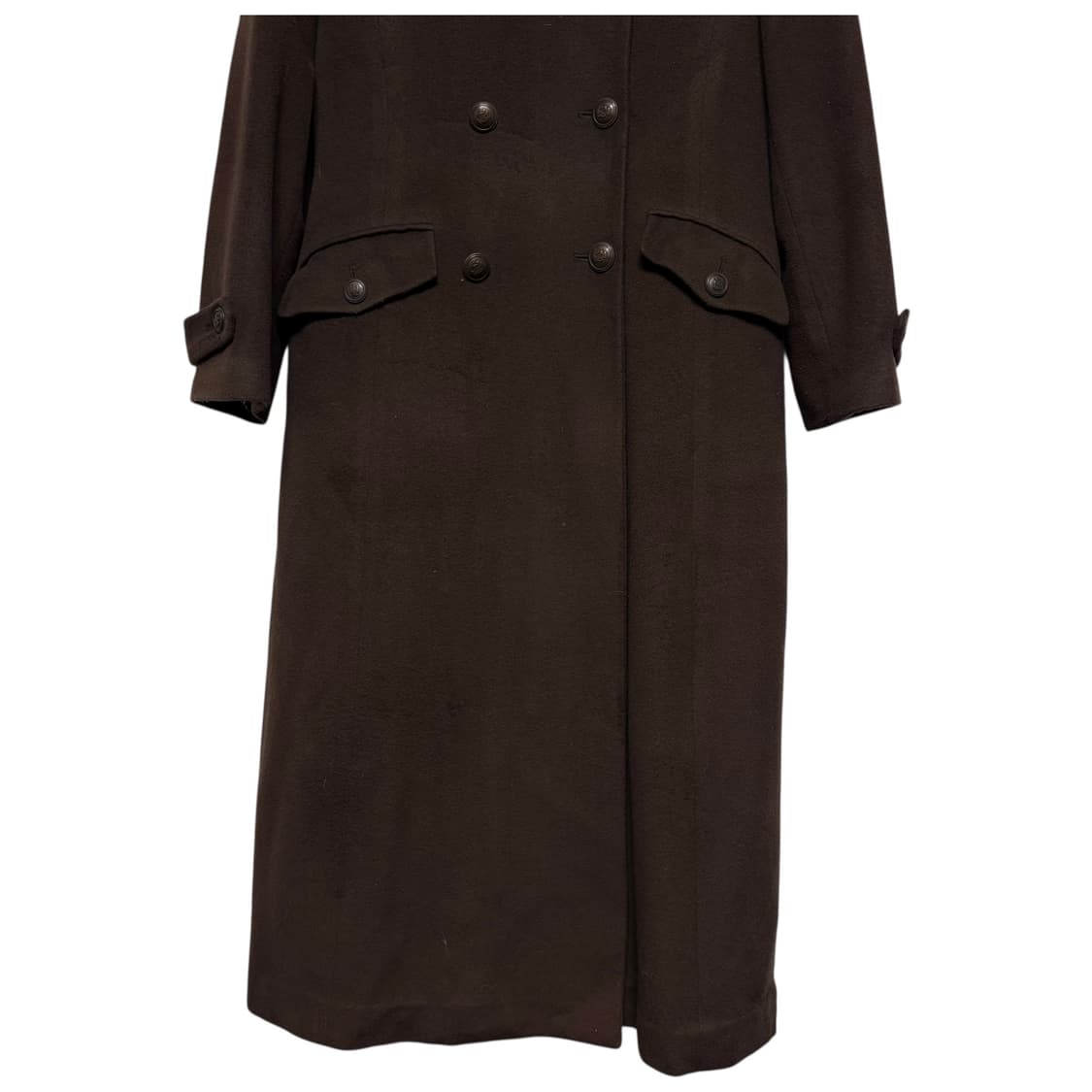 3722 울혼방 브라운 퍼카라 롱코트 상품이미지3