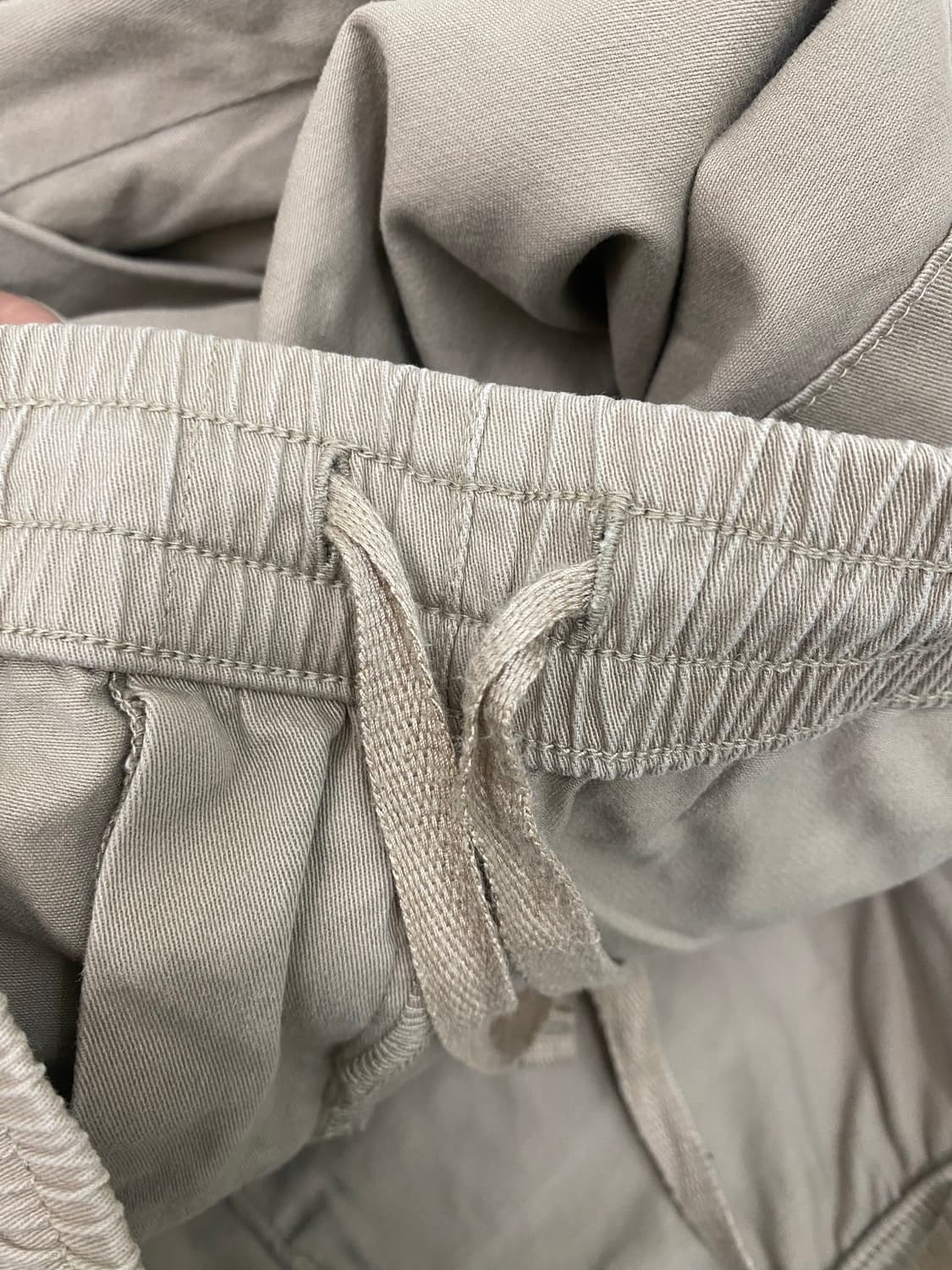 유니클로 베이지 밴딩 면바지 3XL 상품이미지6