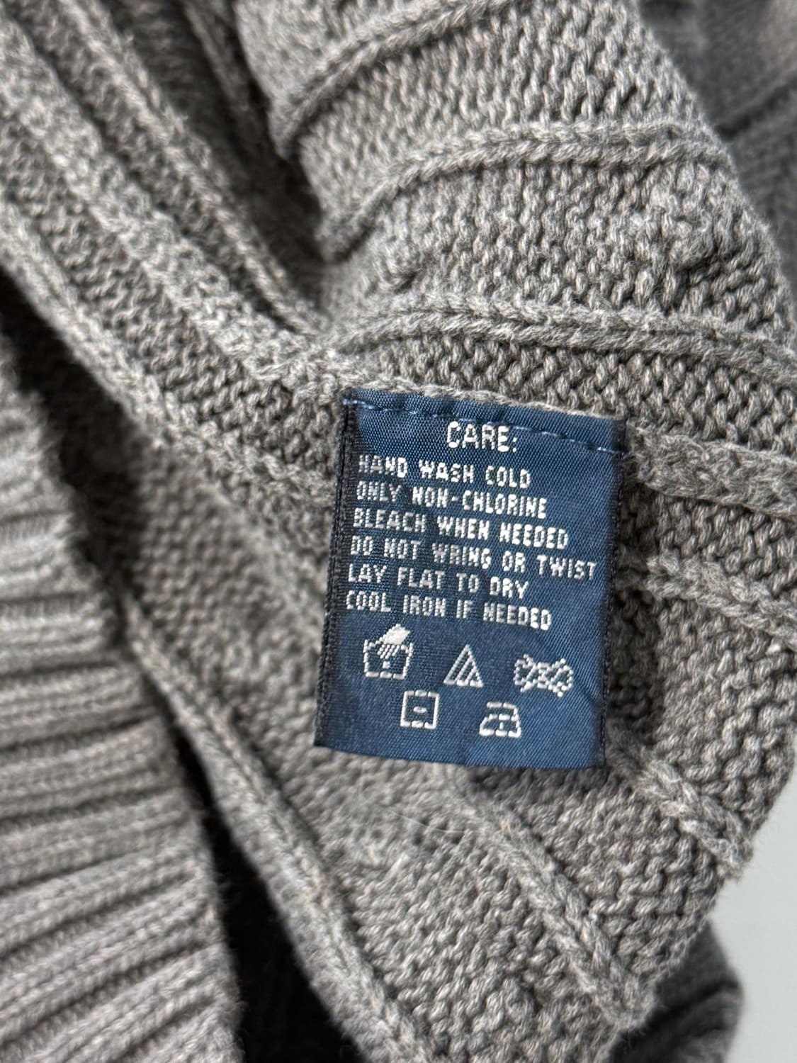 폴로 랄프로렌 딥그레이 코튼 꽈배기 니트 상품이미지5