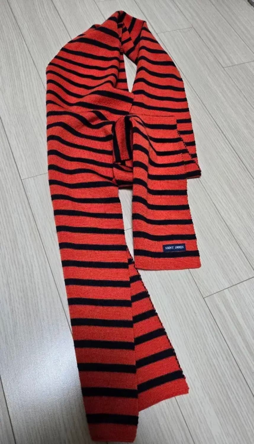 세인트제임스 머플러 레드:네이비 상품이미지2