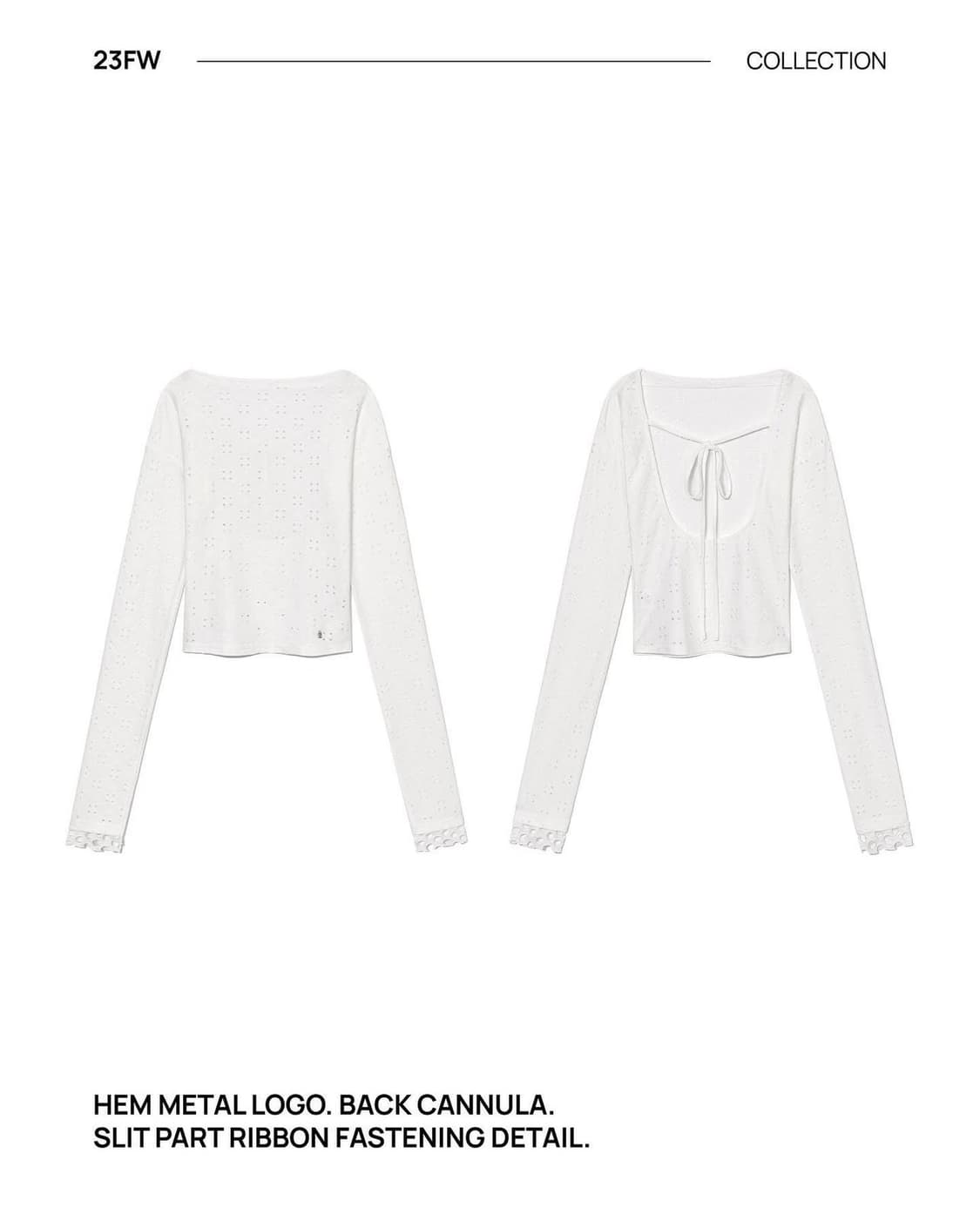 글로니 데본 아일렛 슬리브 devon eyelet sleeve 상품이미지1