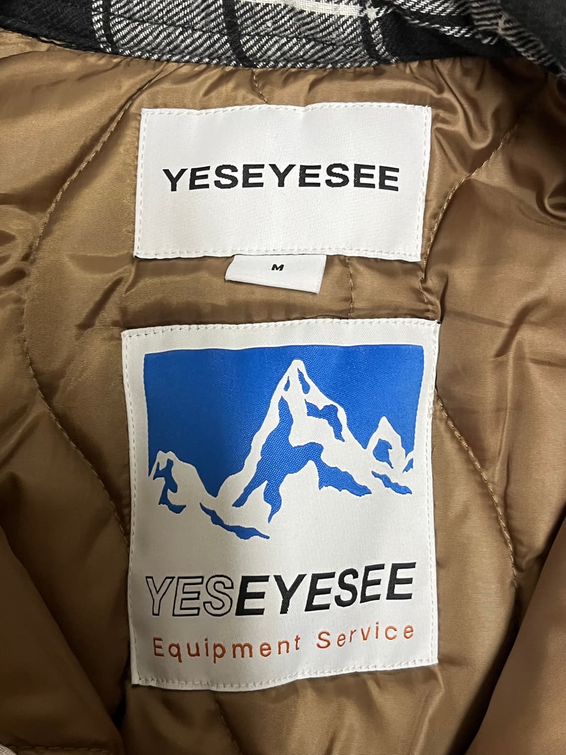 YESEYESEE 체크 셔츠형 패딩 M 상품이미지5