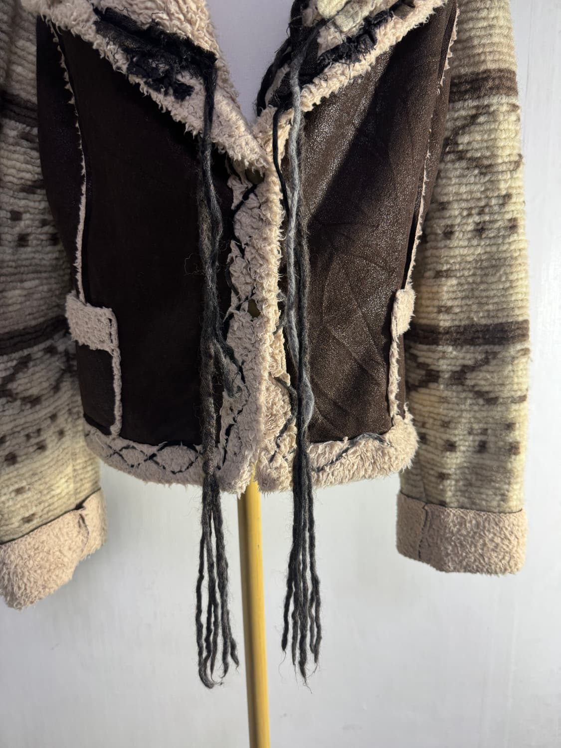 빈티지 에스닉 무스탕 스타일 후드 자켓 y2k lgb goa 하이브리드 상품이미지8