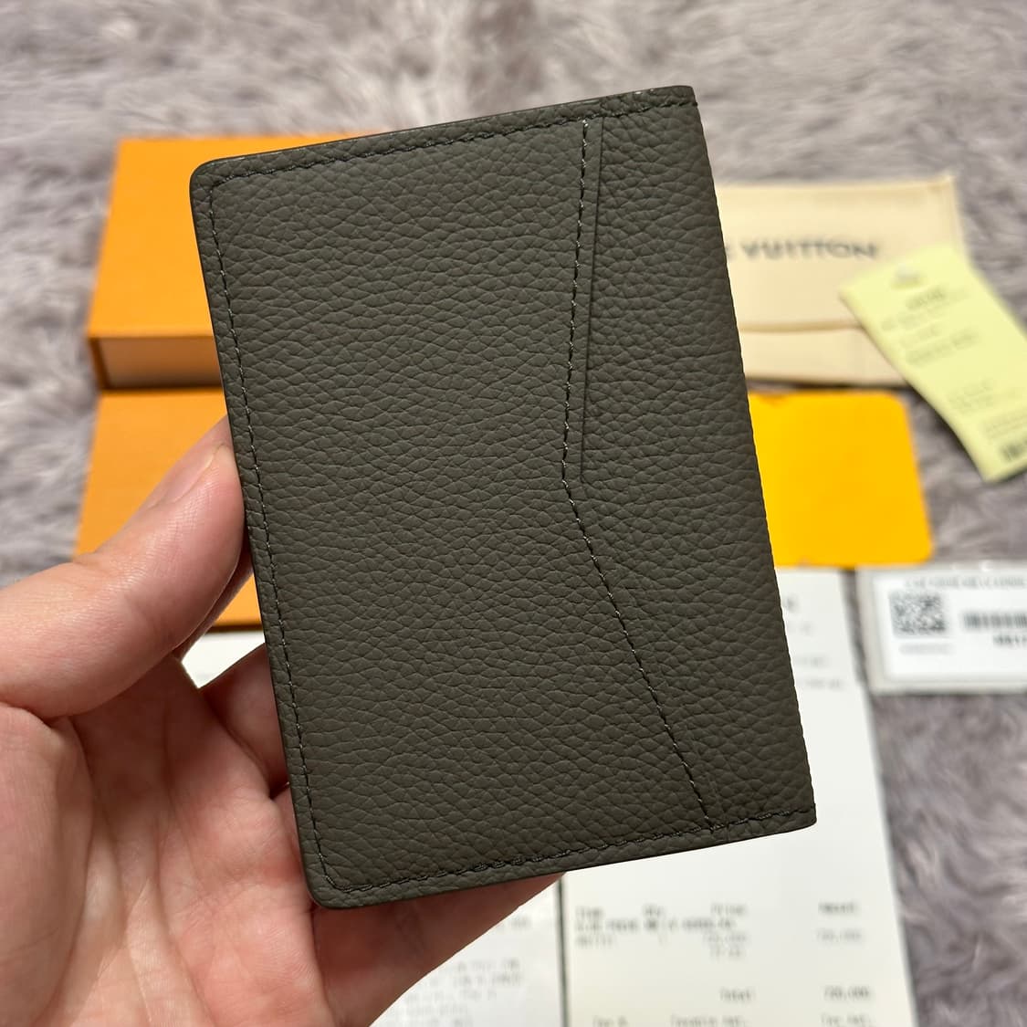 [풀구성] 루이비통 에어로그램 오거나이저 카드지갑 카키 상품이미지2