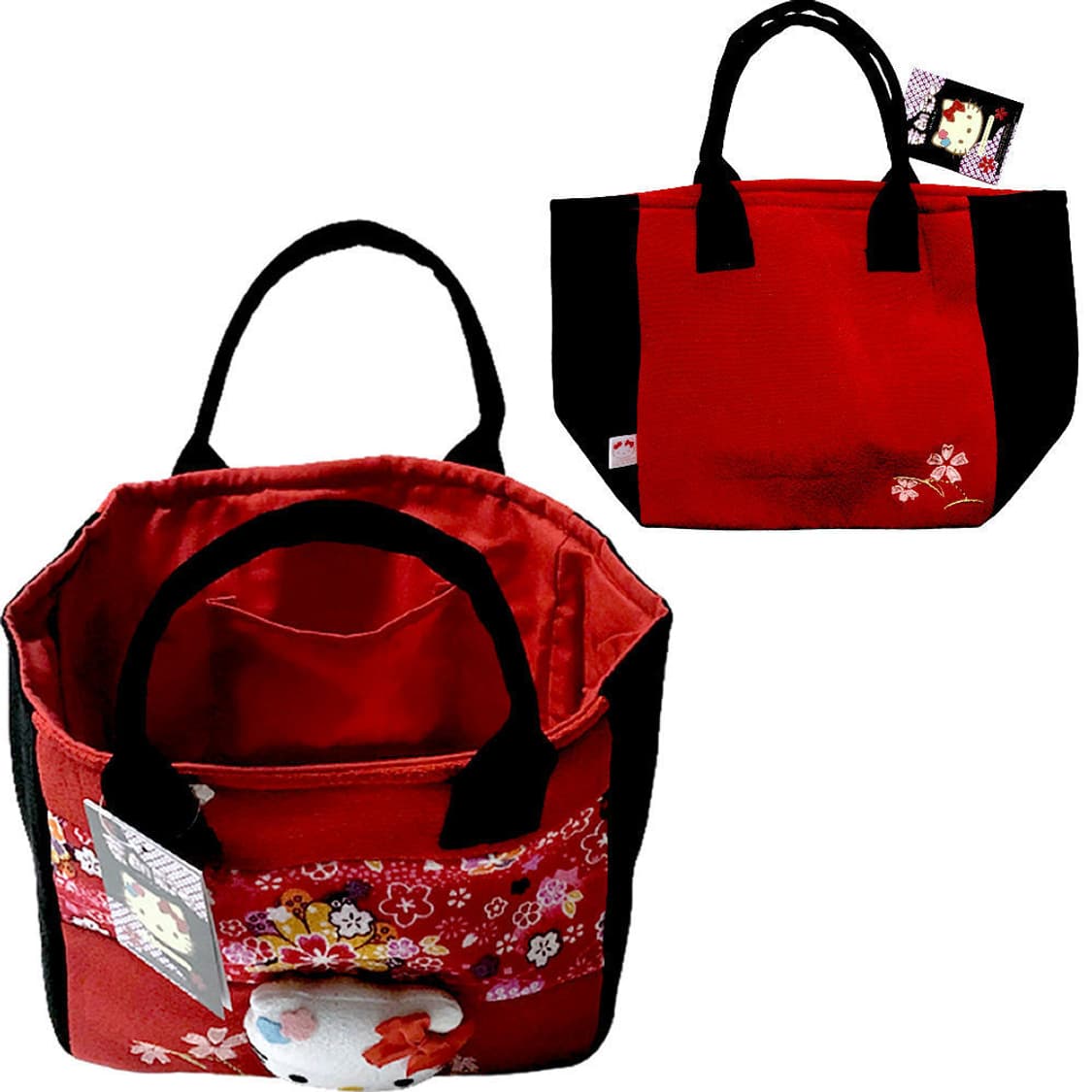 hello kitty 기모노 플라워 벚꽃 키티 토트백 새상품 상품이미지3