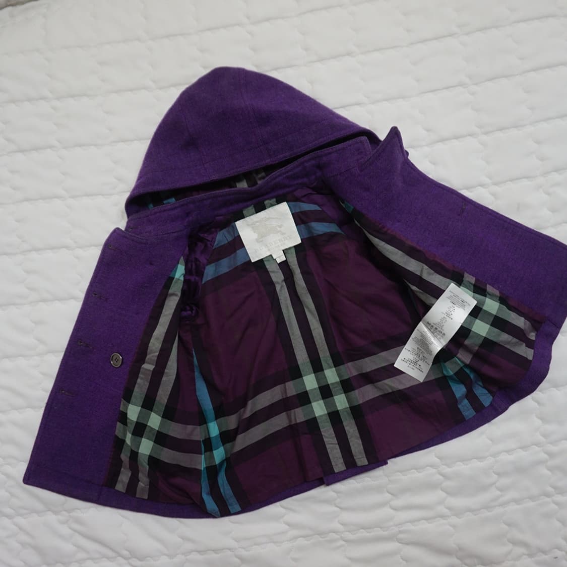 버버리 매장판 여아 3y 후드 모직 코트 자켓 사랑봉봉 상품이미지3