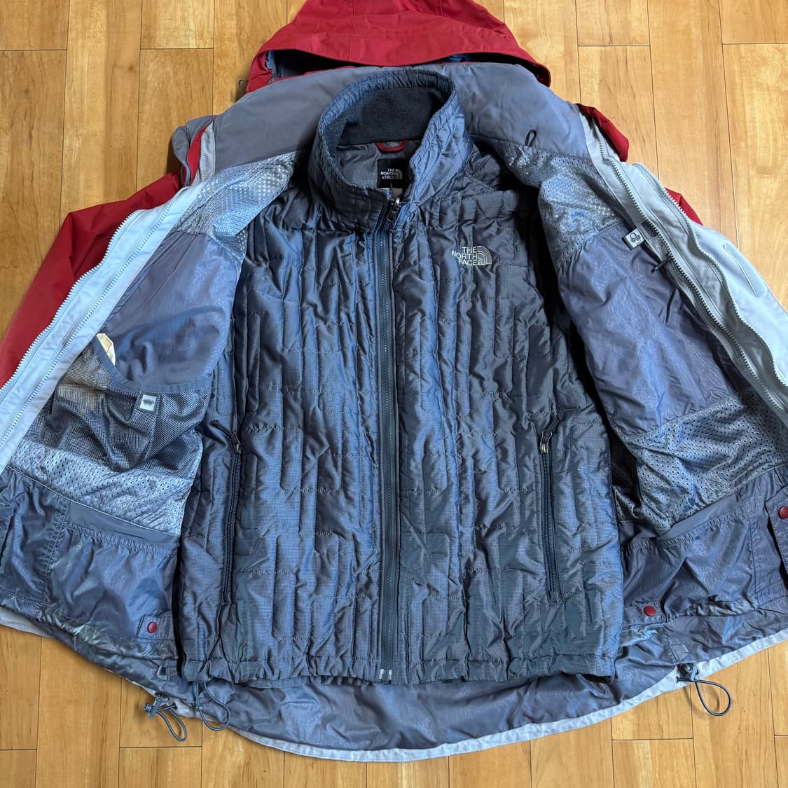 노스페이스 하이벤트 스키 자켓 레드/그레이 US L 상품이미지5
