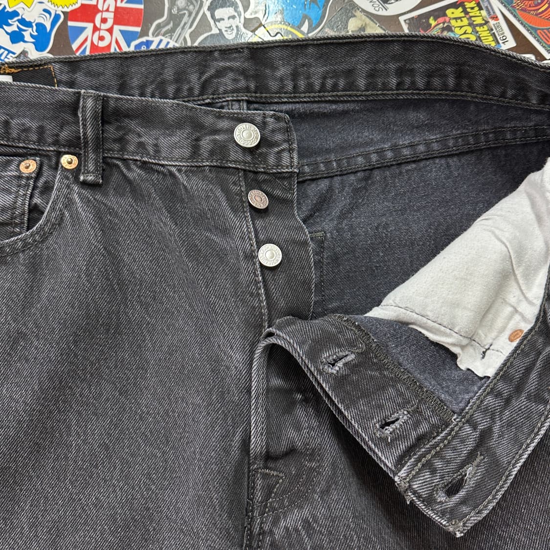 리바이스 501 블랙 진 데님 팬츠 36 상품이미지7