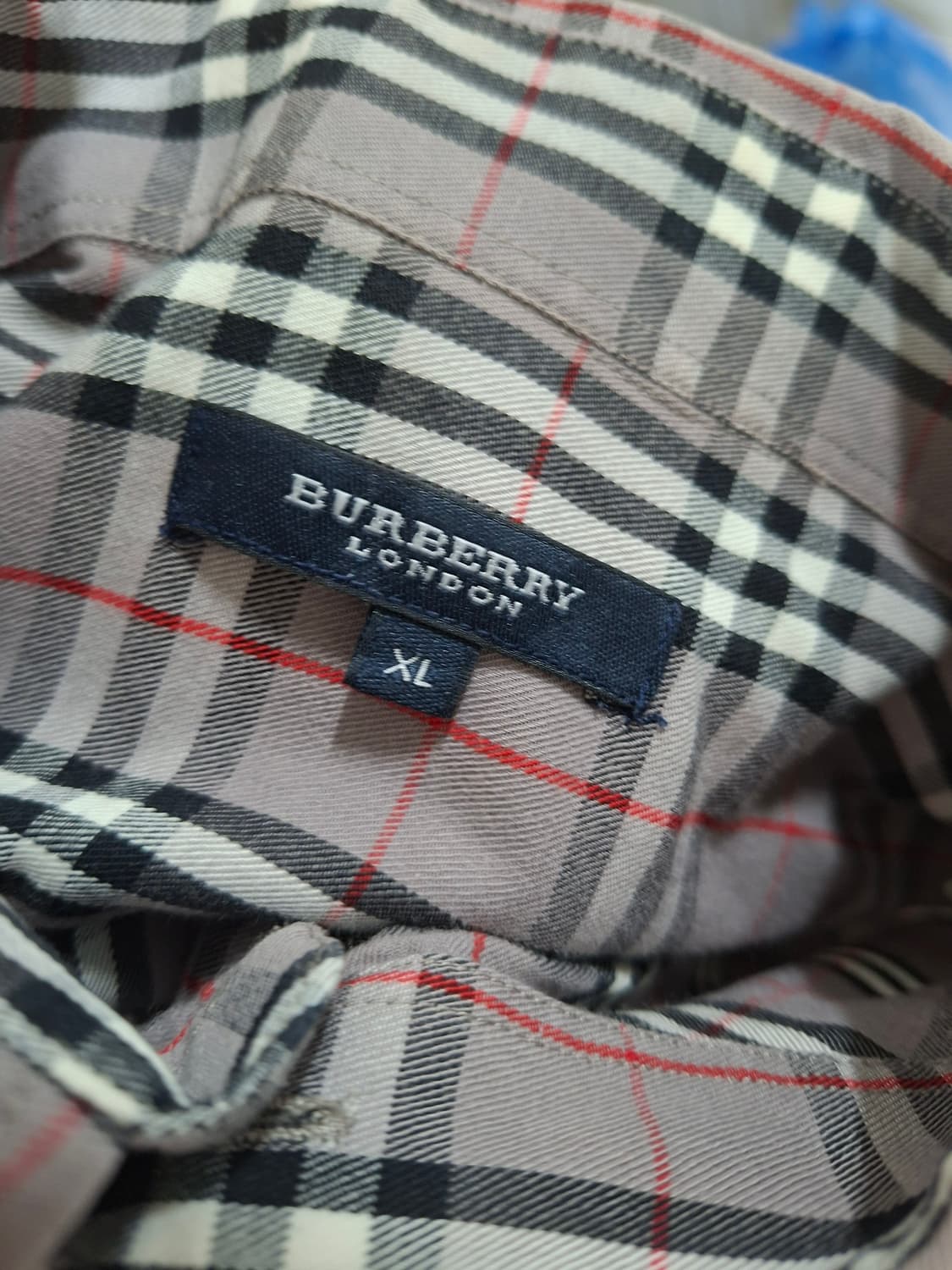버버리 빈티지 체크셔츠 그레이 XL (110) 상품이미지3