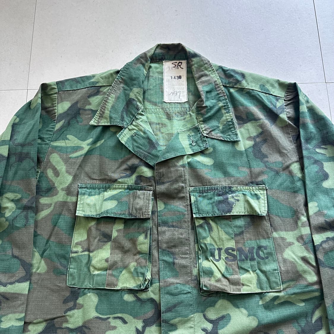 70s 미군 USMC 오리지널 RDF 초기형 ERDL 자켓 ML 상품이미지2