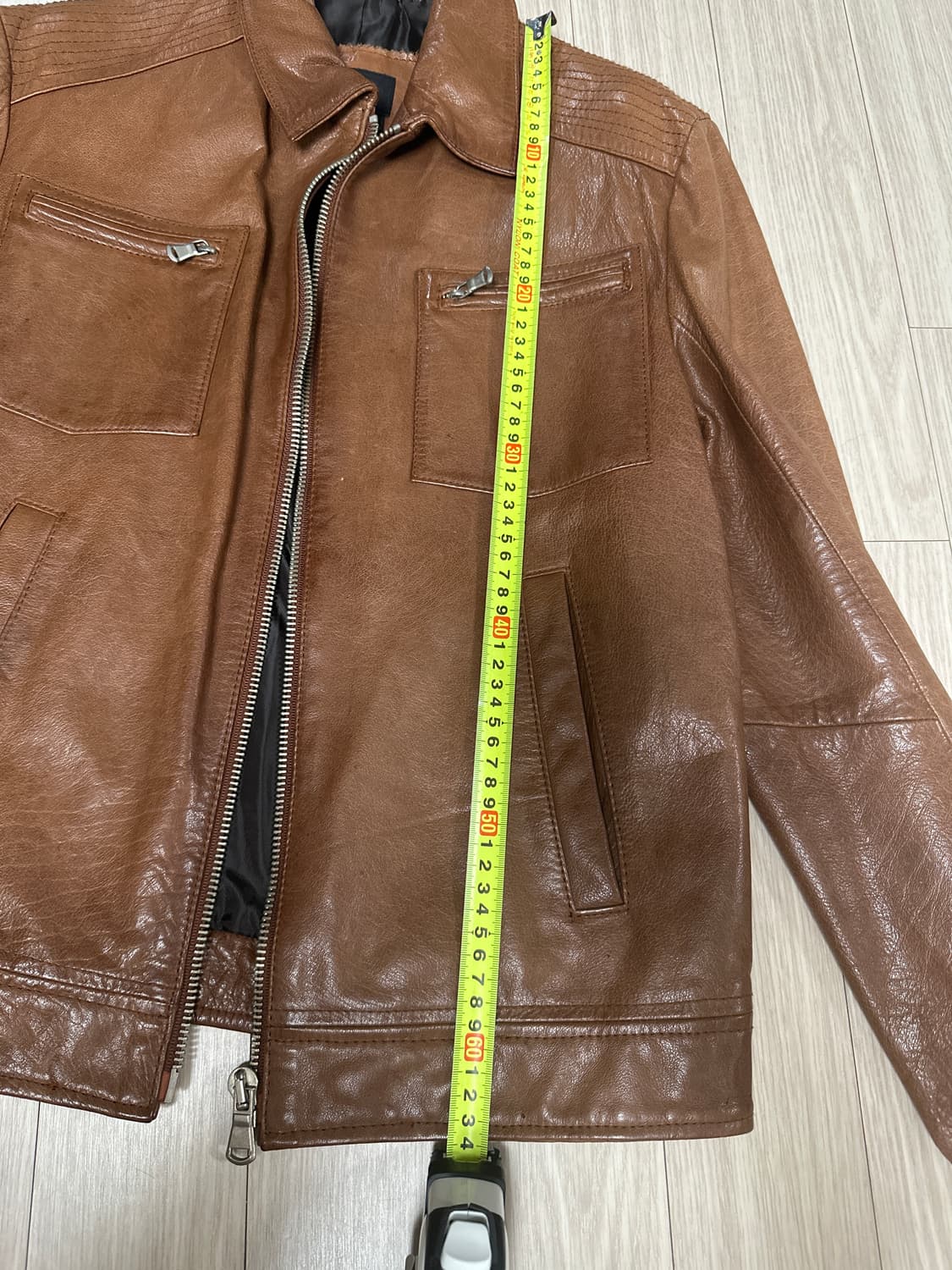 자라 빈티지 리얼가죽 자켓 상품이미지6