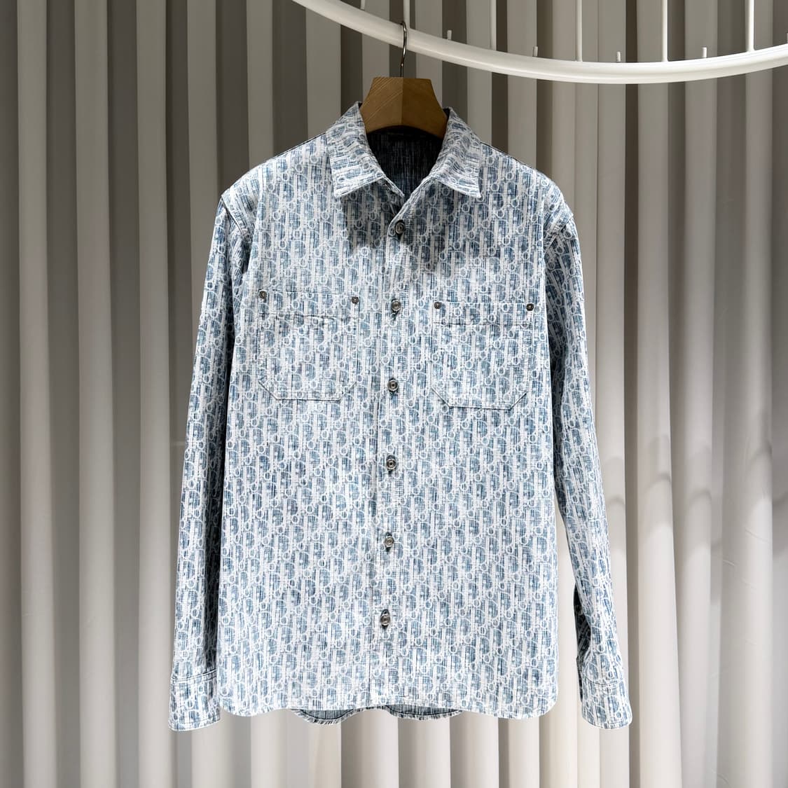 (A+/39) / 디올 오블리크 카스리 데님 오버 셔츠 상품이미지1