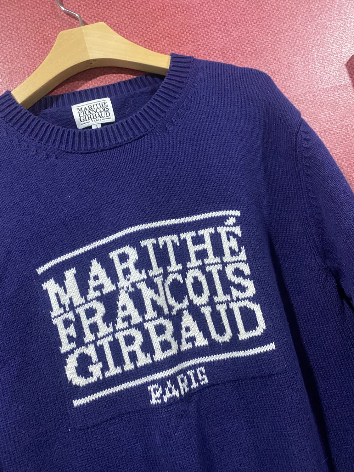 마리떼 프랑소와 저버 네이비 로고 니트 S 상품이미지2