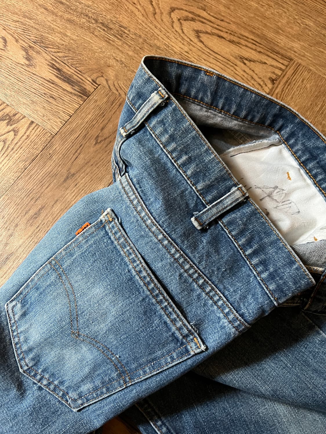 [36]80's 리바이스 517 오렌지탭 Made in USA 플레어진 상품이미지7