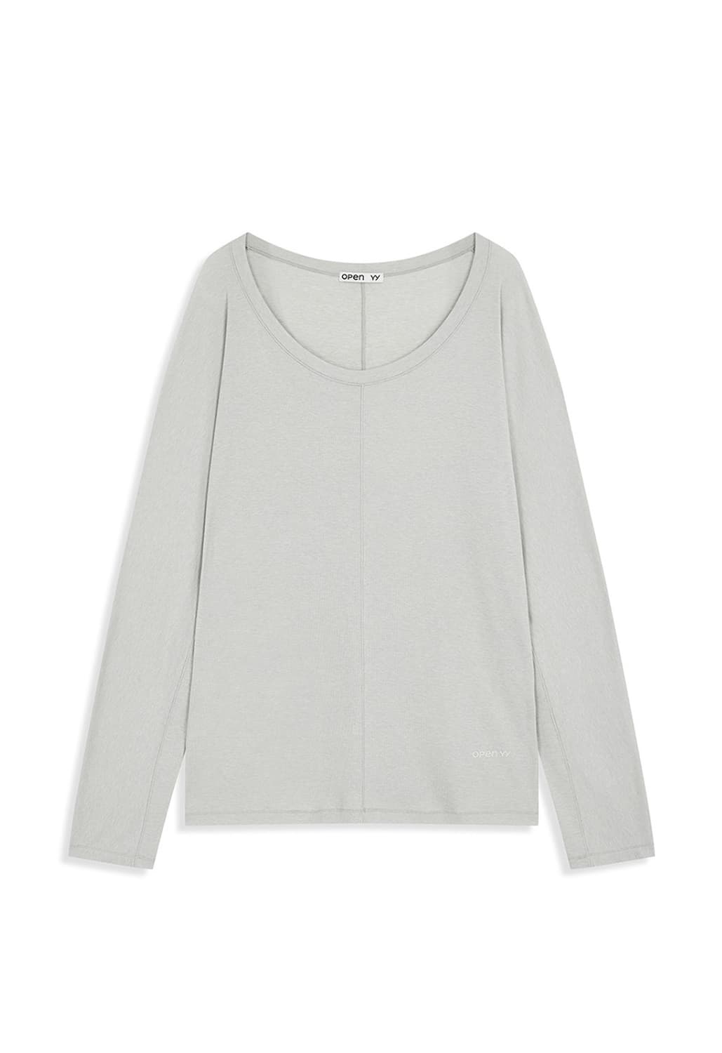 open yy SCOOP NECK LOUNGE TOP, GRAY 상품이미지1