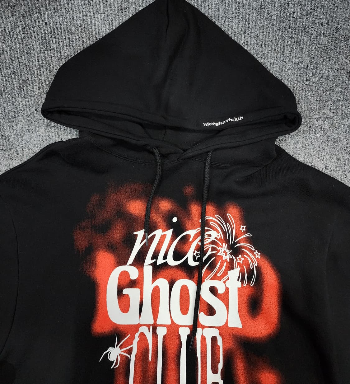 나이스고스트클럽 로고 오버핏 후드티 S 상품이미지3