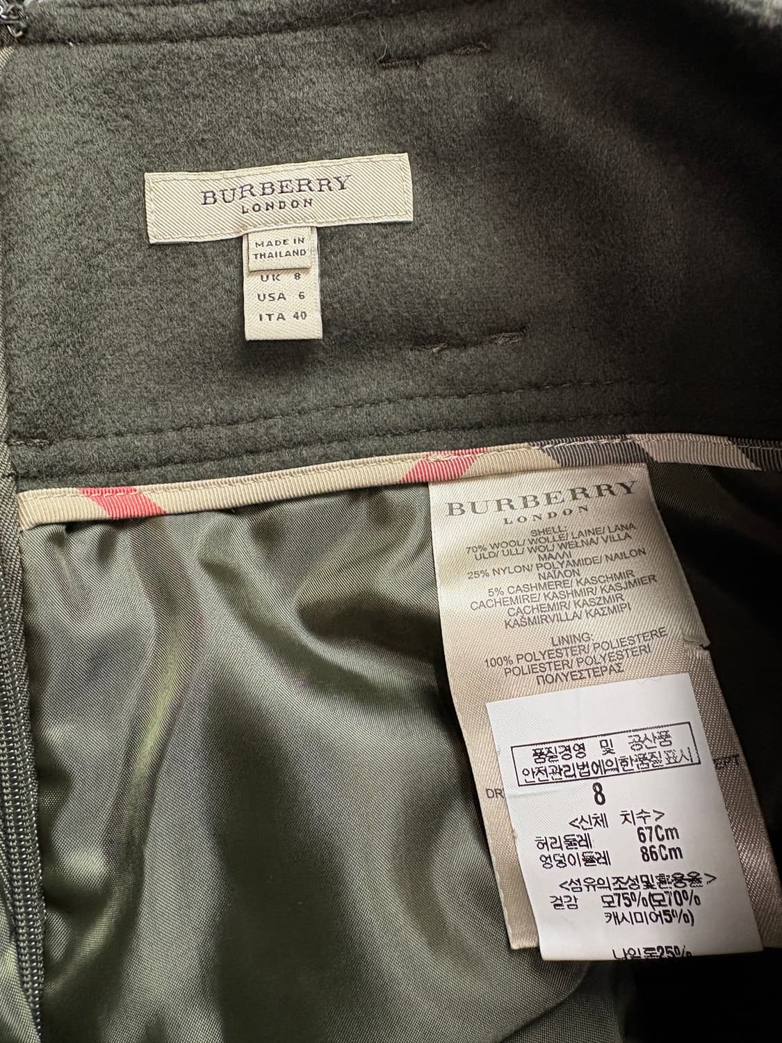 버버리 벨티드 y2K 사이드 포켓 스커트 3372 상품이미지3