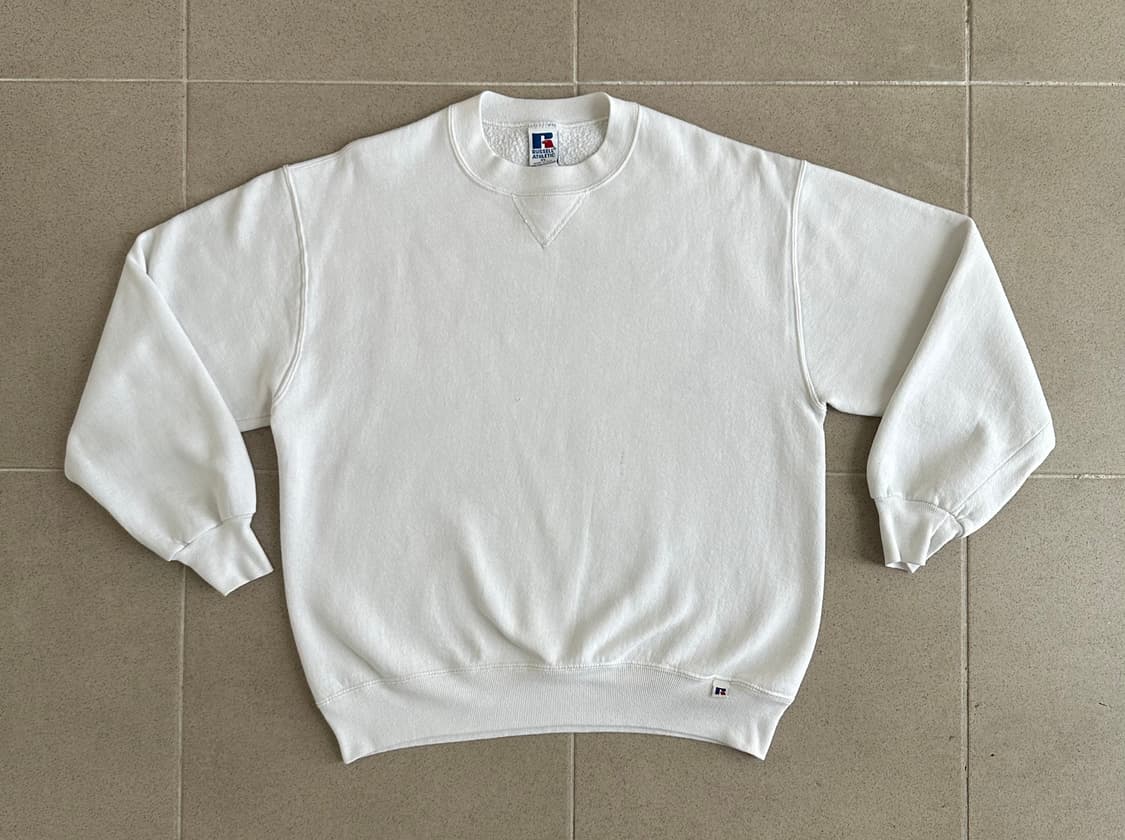 90s 빈티지 러셀 스웻셔츠 화이트 XL USA 상품이미지1
