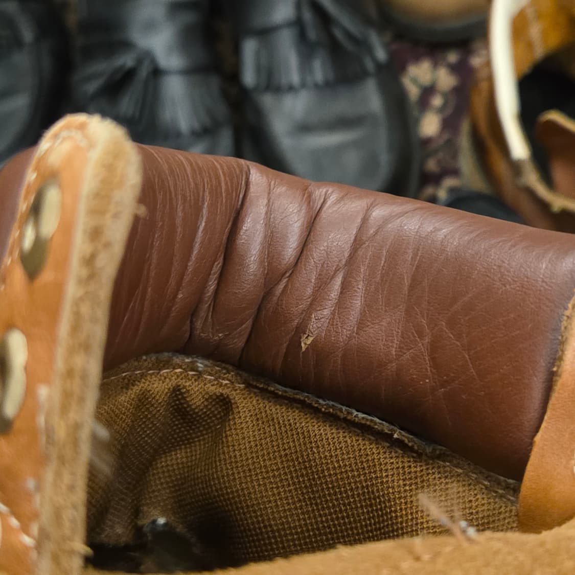 팀버랜드 6인치 브라운레더 us8.5 265-270 상품이미지10